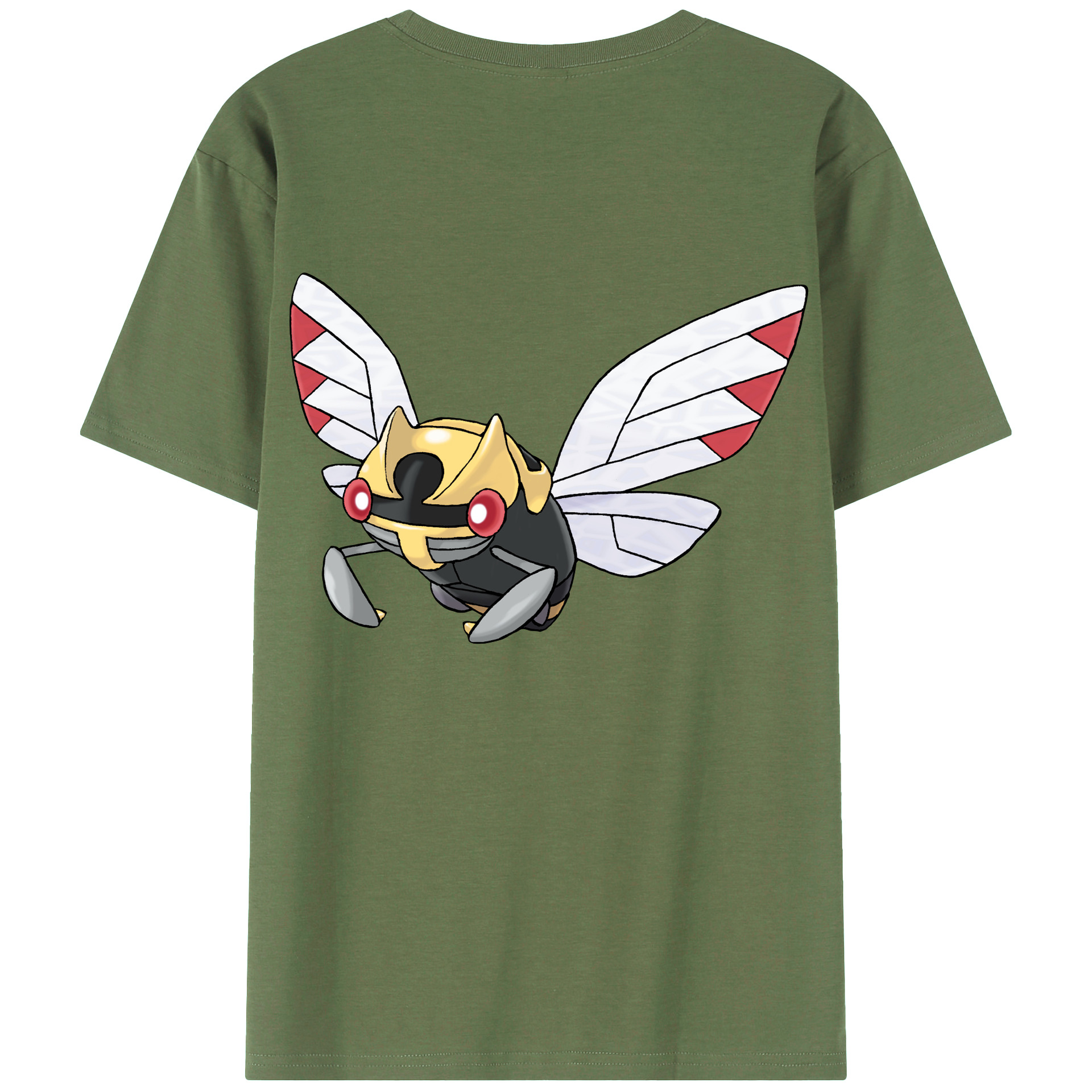 （画像用） ポケットモンスター Pokémon 綿100％ メンズ半袖Tシャツ（バックプリント） 通気性